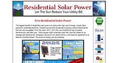 Desktop Screenshot of freeresidentialsolarpower.com